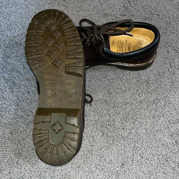 Vintage DR, MARTENS #8053 Made in England Brown 5 Eyelet Oxford Shoes Men's UK 9 - Picture 14 of 14